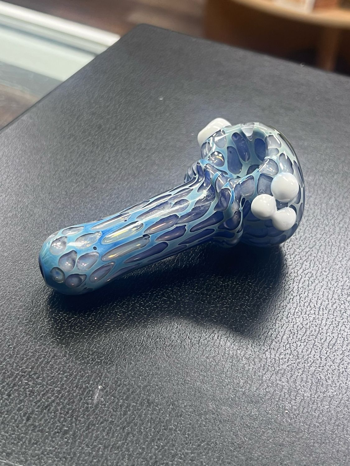3.5&quot; Blue Honeycomb Handpipe