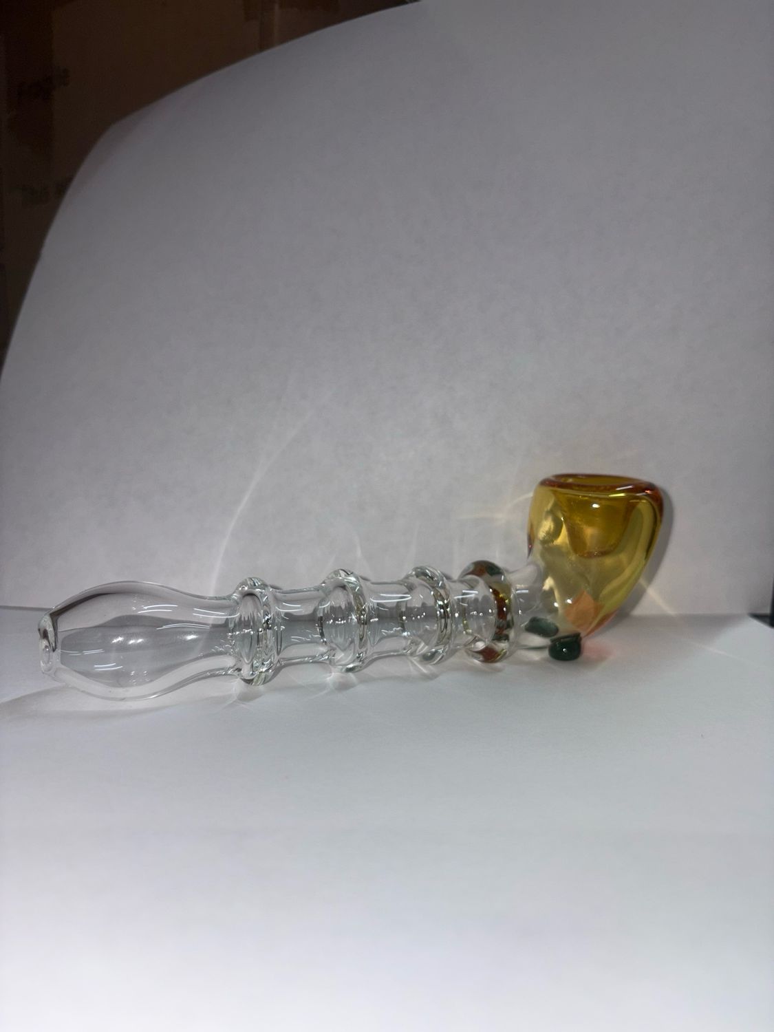4 Ring Colored Tip Hand Pipe, Colour: Yellow