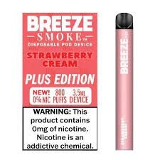 Breeze Plus 0% Nic Edition, Flavor: Strawberry Cream