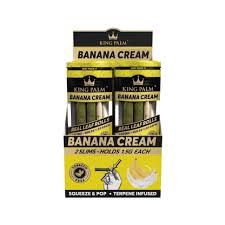 King Palm Flavored Palm Leaf Rolls, Flavor: Banana Cream, Size: 2 Pack, Style: Mini