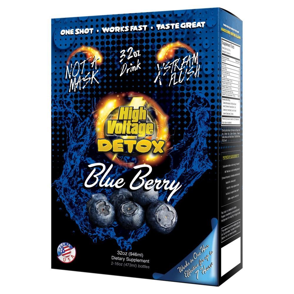 High Voltage Detox 2x16oz, Flavor: Blue Berry