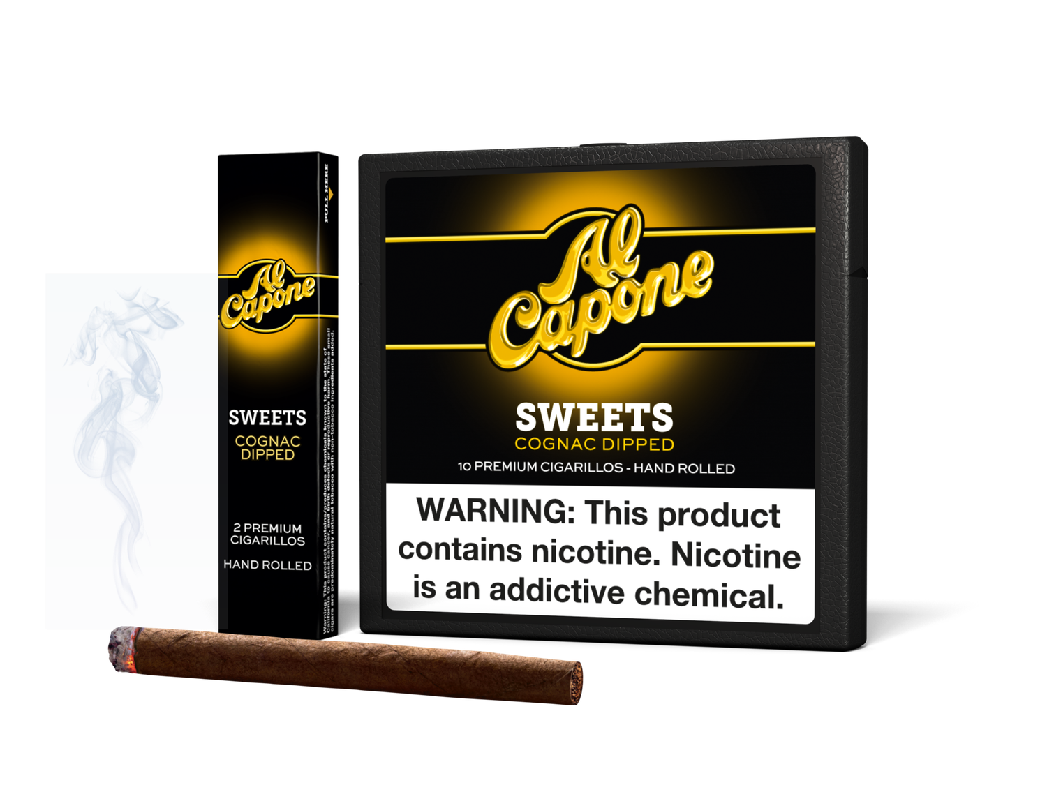 Al Capone Premium Cigarillos, Flavor: Sweets, Material: No Filter, Size: 2 Pack