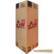 RAW 75 Pack Pre-Rolled Cones