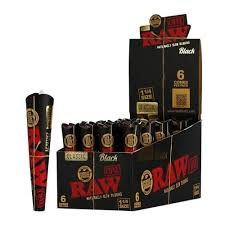 RAW Black Pre-Rolled Cones