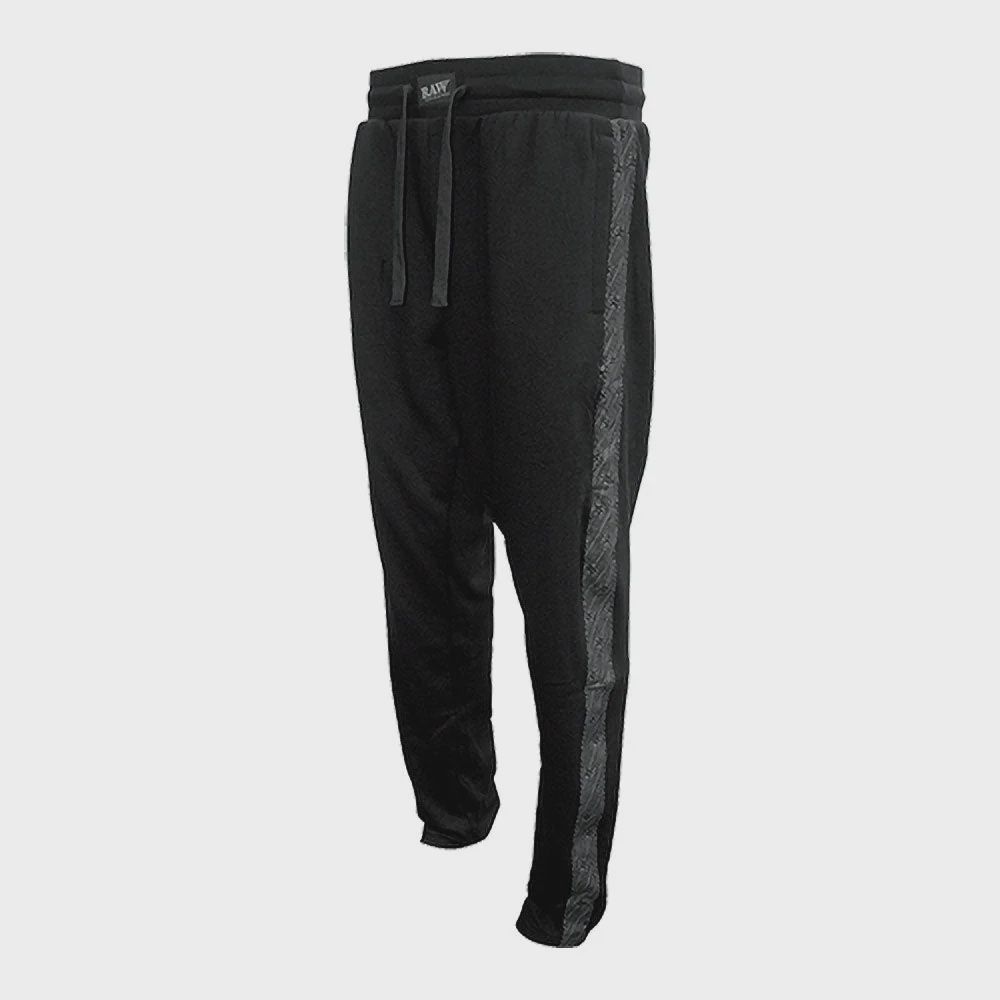 RAW Sweatpants, Size: Extra-Large, Style: Black with Gray Stripe