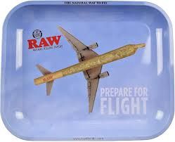 RAW Large Rolling Tray's, Style: Prepare for Flight Design