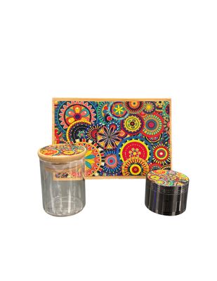 Cali Factory Medium Storage/Stash Box W/ Glass Jar &amp; Grinder