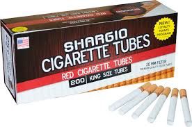 Shargio Cigarette Filter Tubes, Colour: Red, Size: 200/King Size