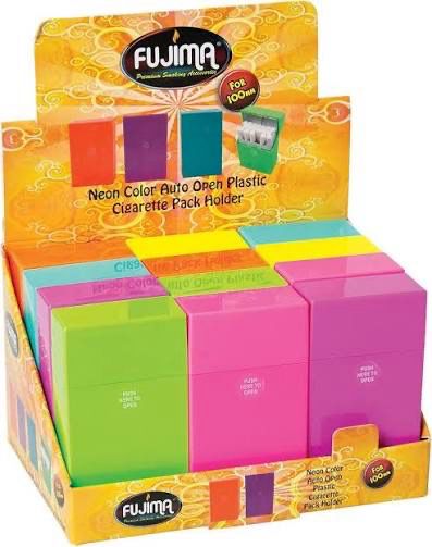 Fujima Cigarette Holder's, Size: King's, Style: Neon Color Auto Open Plastic