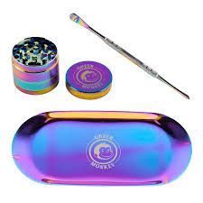 Green Monkey Rainbow Finish Grinder &amp; Tray Kit