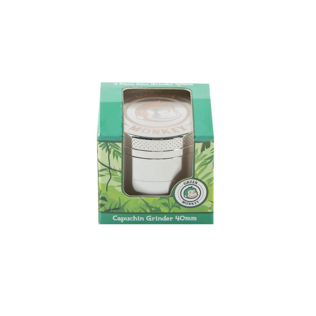 Green Monkey Capuchin Grinder 40mm, Colour: Silver