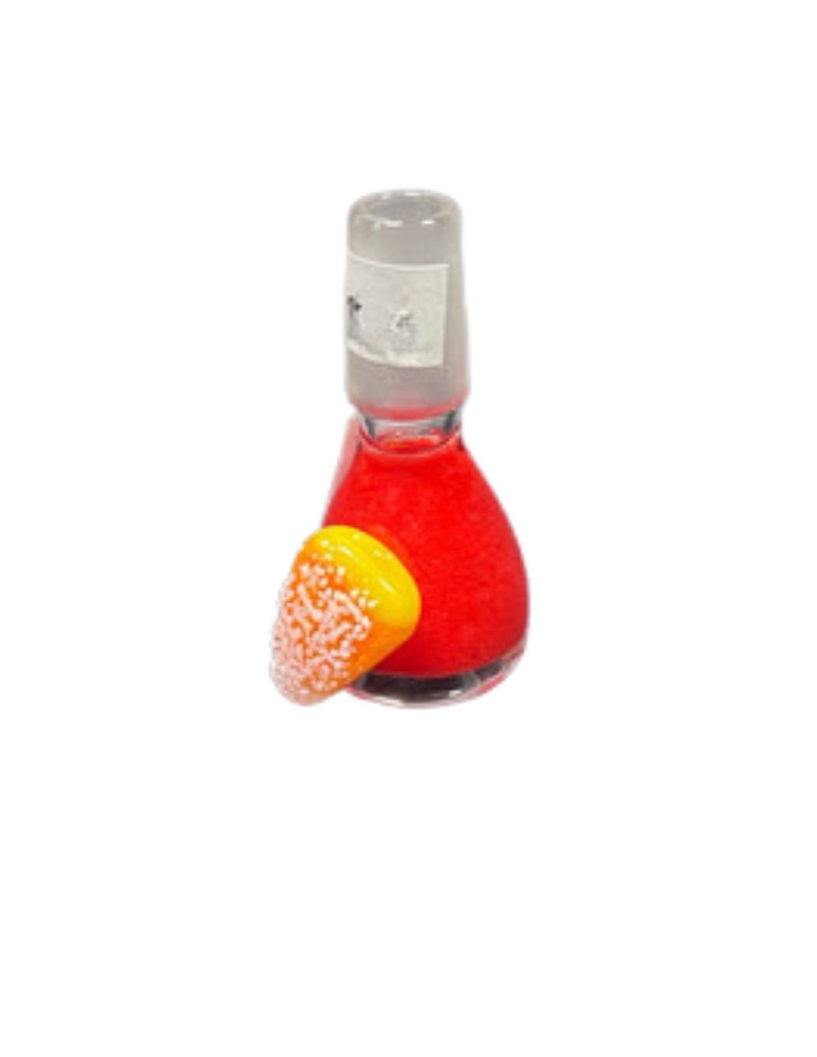 14MM Glass Bowl- Candy Corn + Fish Design