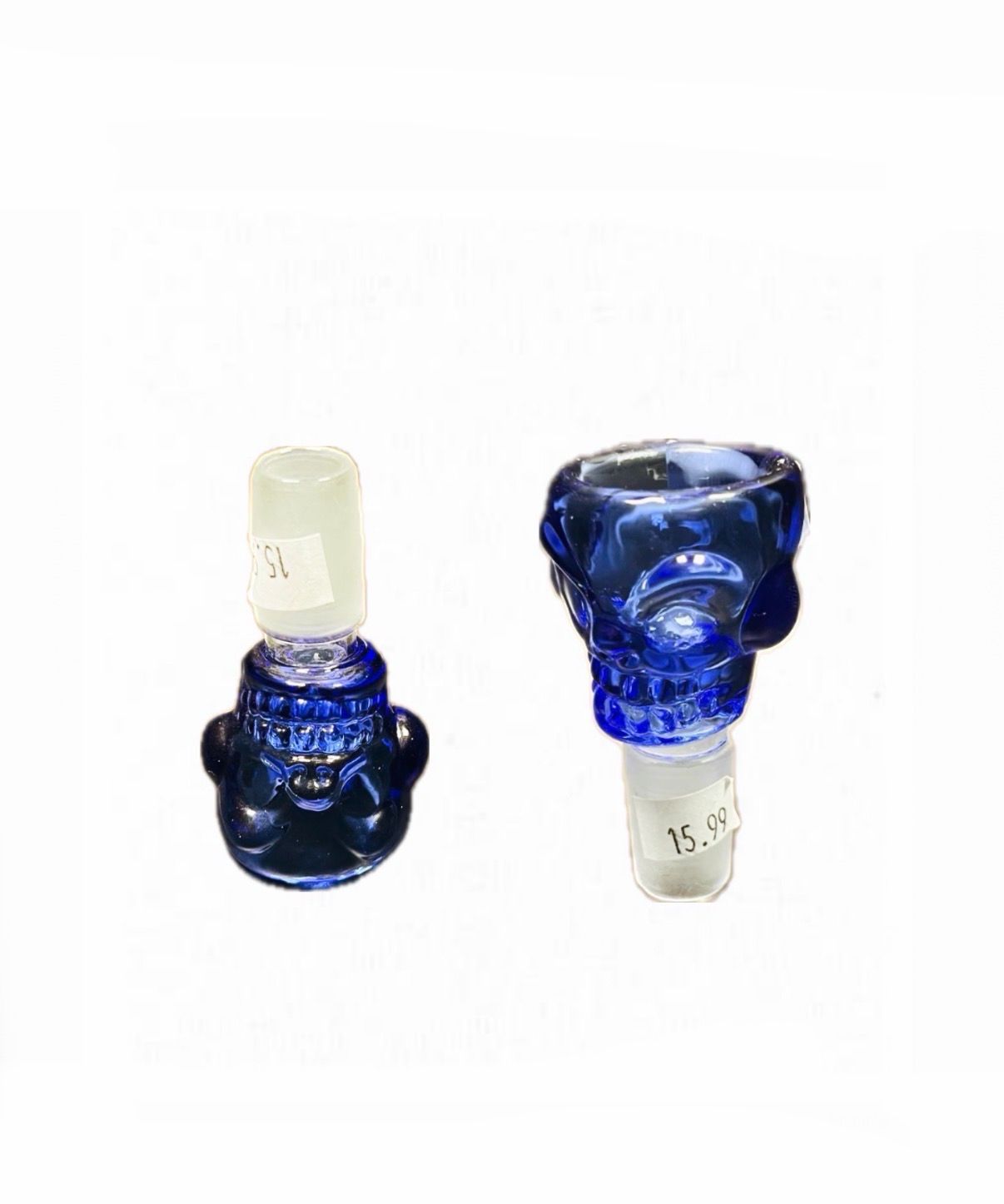 Skull Designed Glass Bowl, Colour: Blue