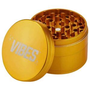 Vibes X Aerospaced 4 Piece Grinder's, Colour: Gold