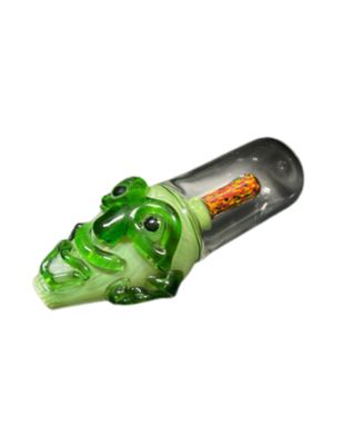 6" Glass Steamroller- Creepy Face Design