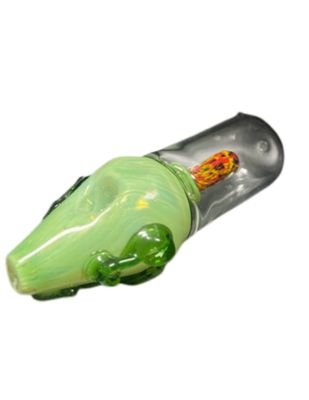 6" Glass Steamroller Creepy Face Design