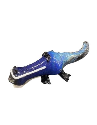 5" Crocodile Design Glass Handpipe