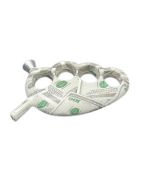 5.5" Plastic Hand Pipe Brass Knuckles Design