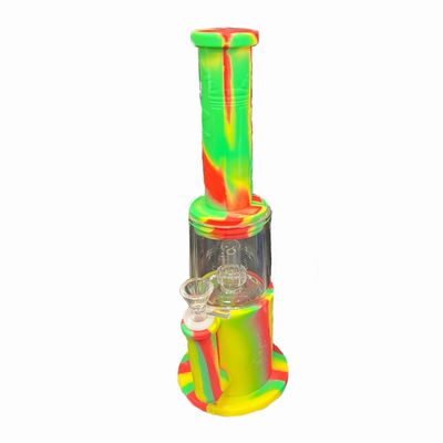 Silicone &amp; Glass Tie Dye Waterpipe