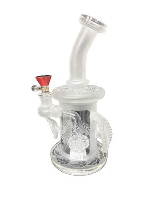 Tataoo Frosted Waterpipe w/ Leaf Design