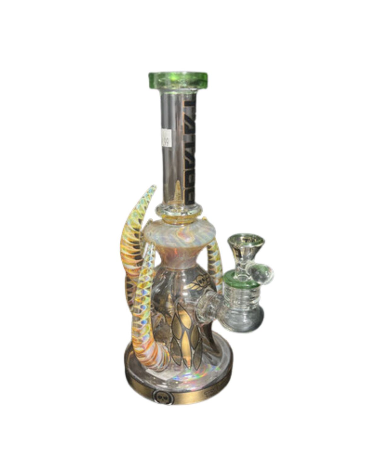 T'ATAOO 9.5" Small Frosted Spine Glass Bong