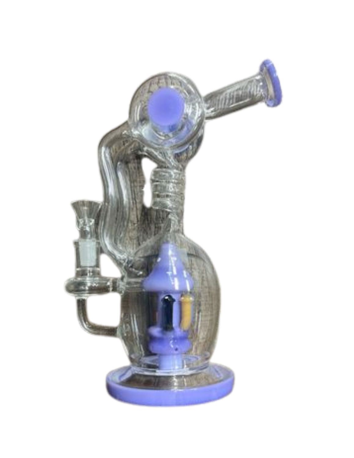 Purple Trimmed Mushroom Perc Waterpipe