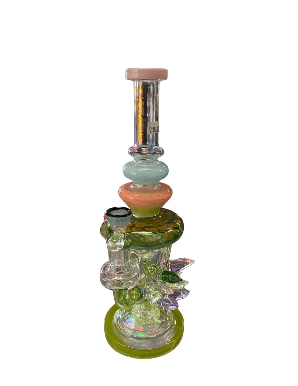 Tataoo 12" Crystal Design Waterpipe's, Colour: Pink &amp; Green