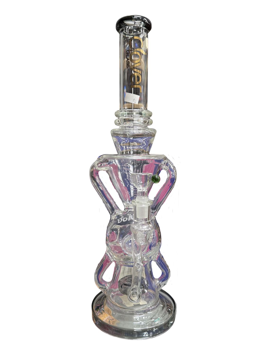 Clover Glass Dark Green Waterpipe
