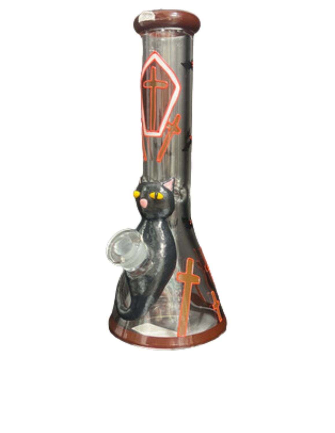 14" Cat &amp; Casket Design Waterpipe