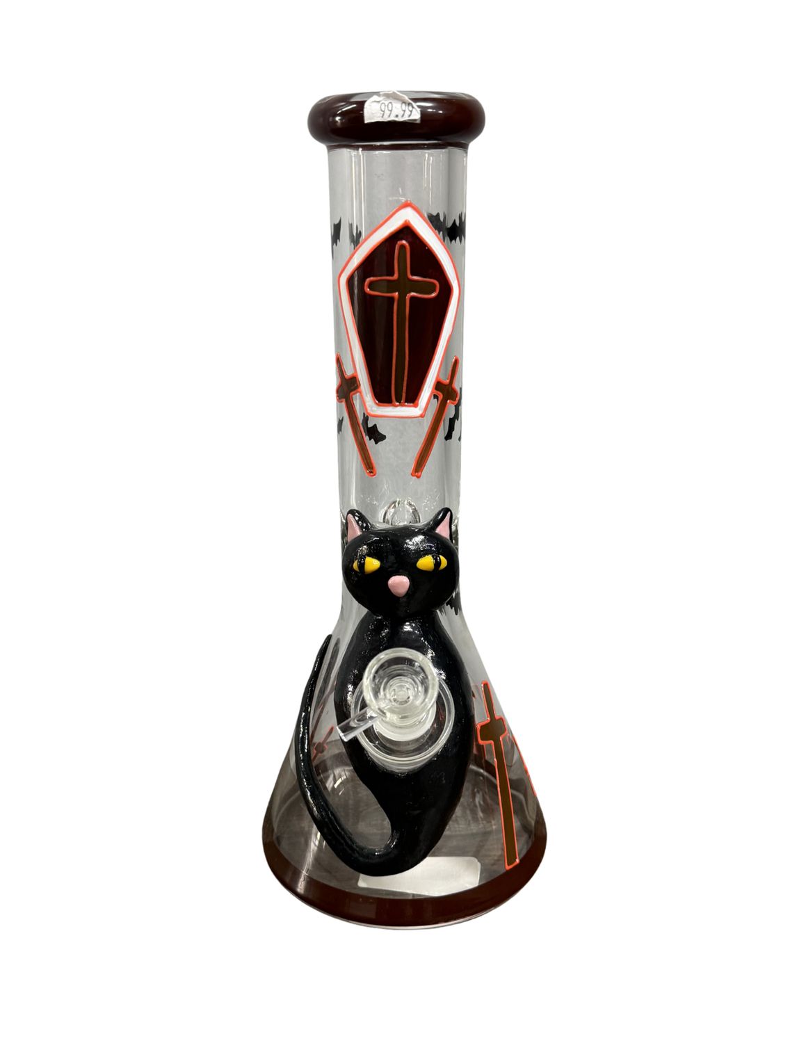 14" Cat &amp; Casket Design Waterpipe