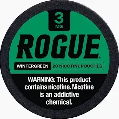 Rogues Nicotine Pouches, Flavor: Wintergreen, MG: 3MG