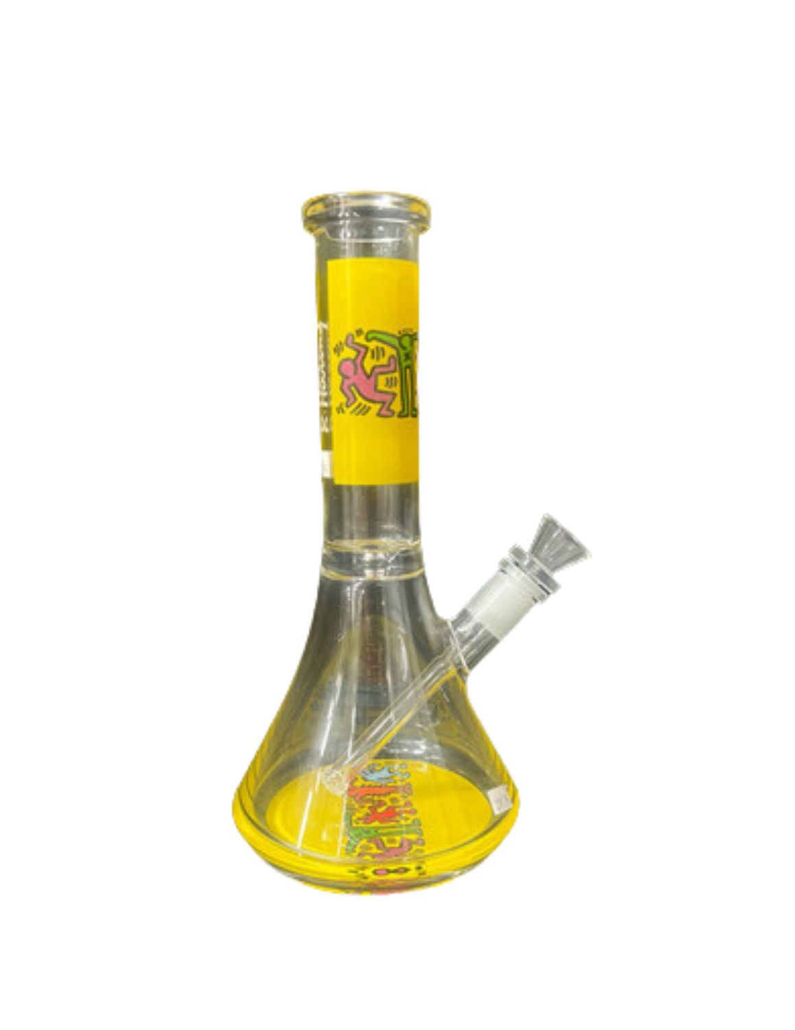 K.Haring Beaker Yellow Glass Waterpipe