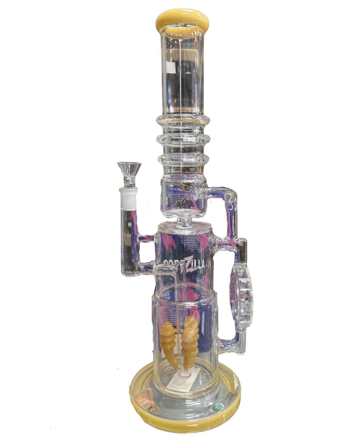 Large Yellow Trimmed Waterpipe