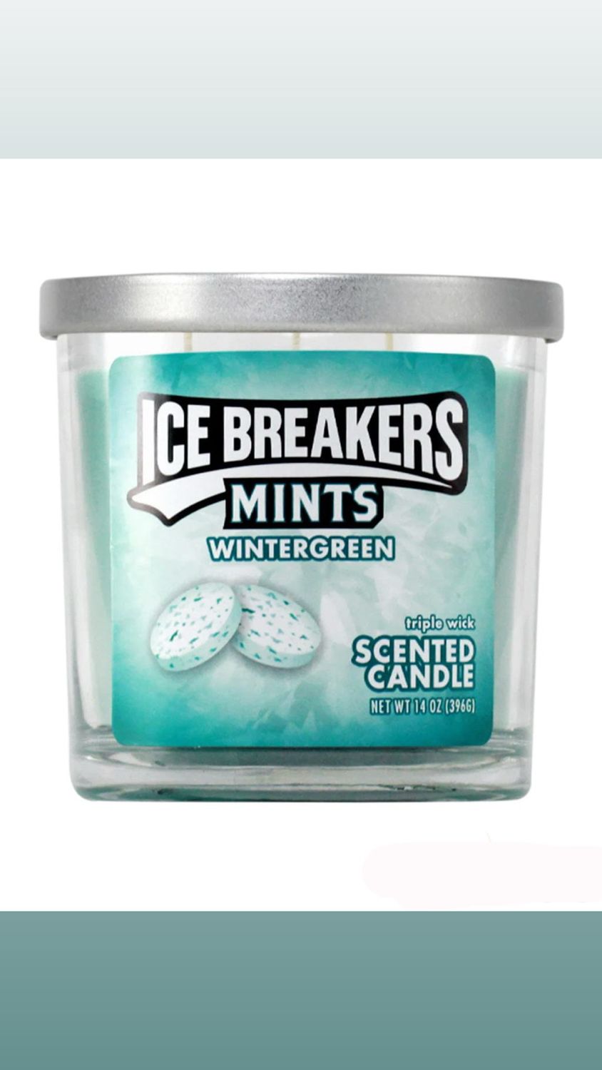 Candy Scented Candles, Scent: Ice Breaker Wintergreen
