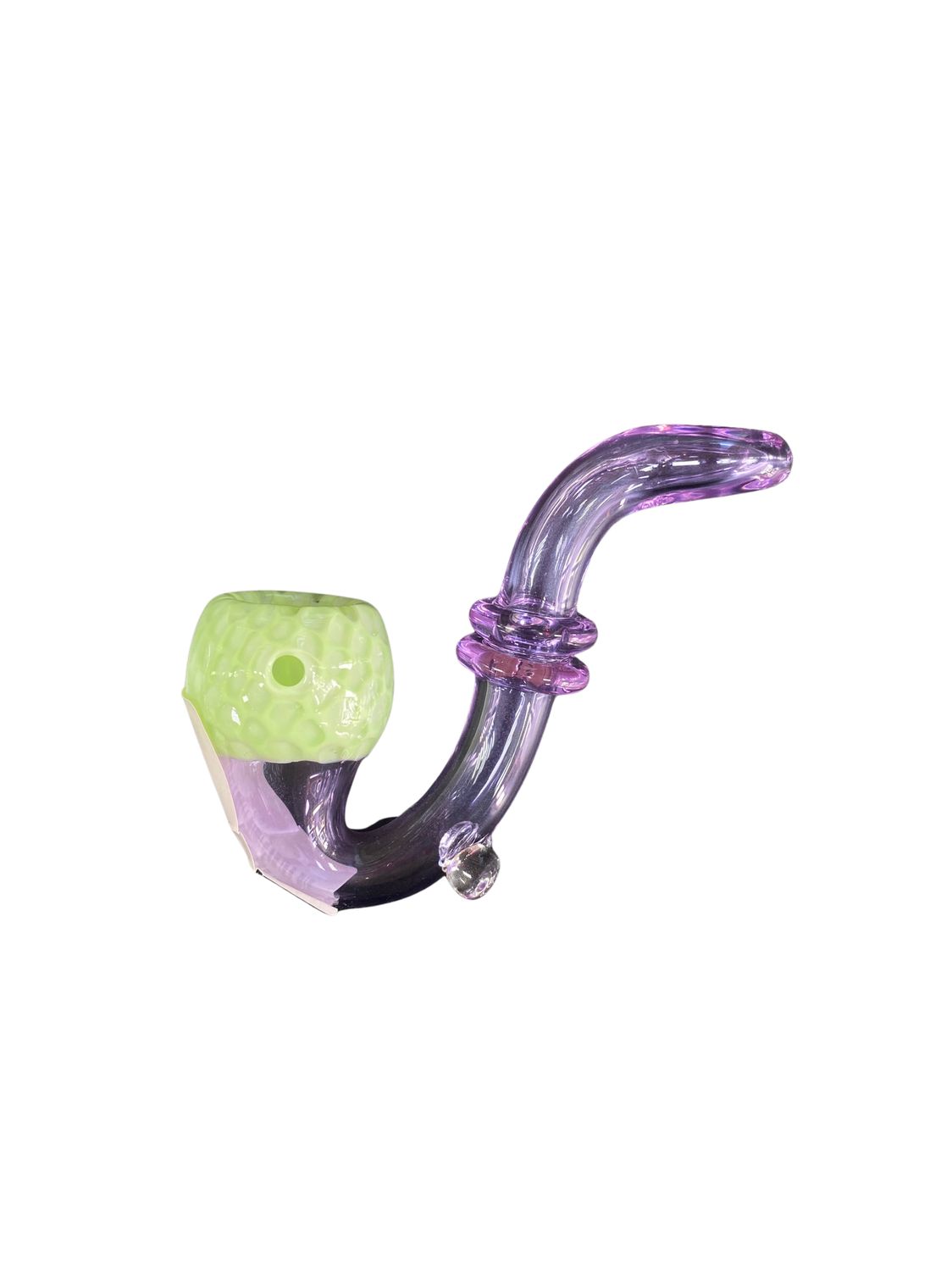 Green Honeycomb Trimmed Sherlock Hand Pipe