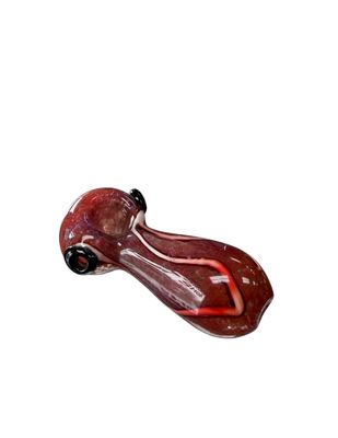 Black Knobbed Multi-Colored Hand Pipe