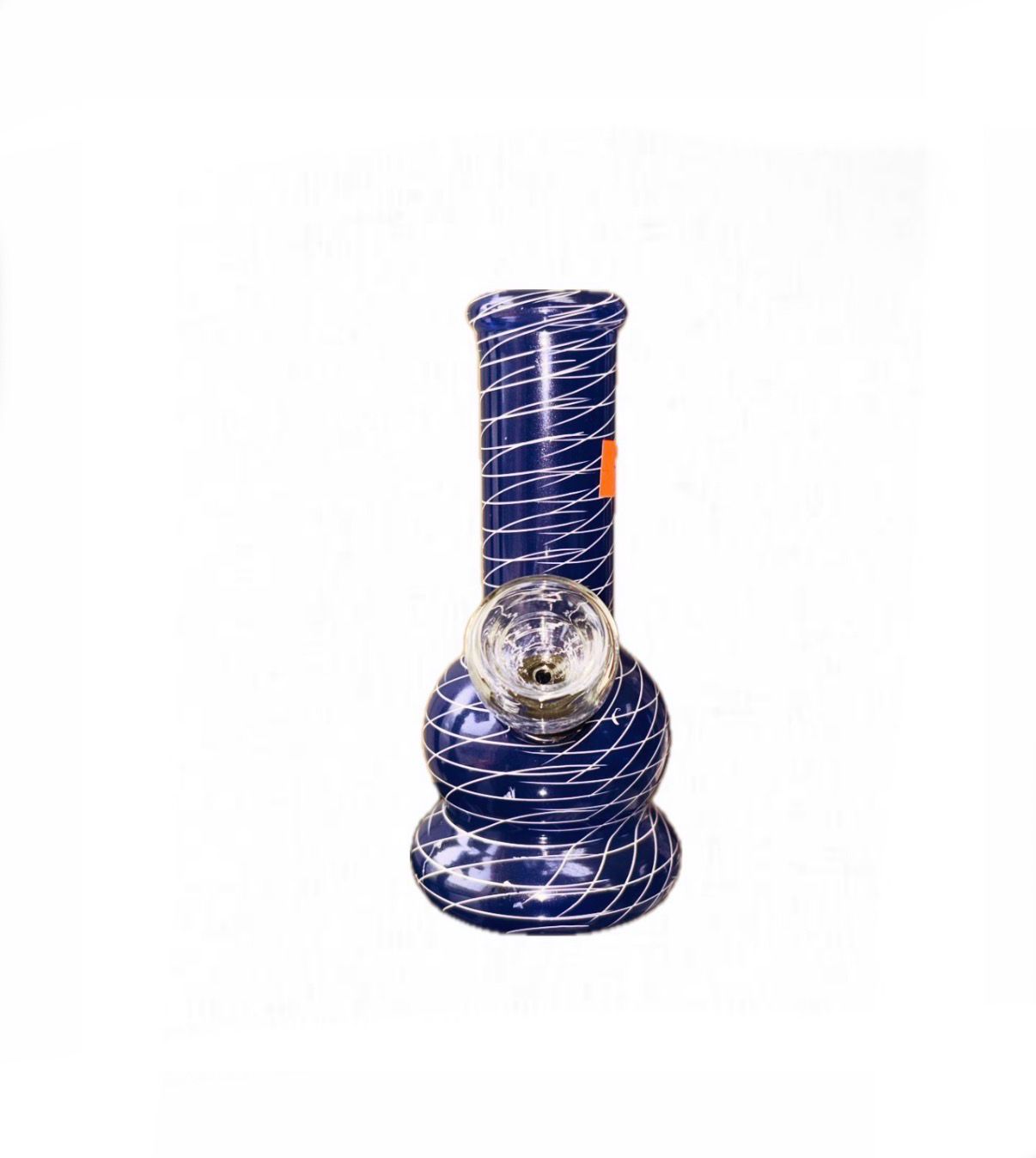 Dark Blue w/ White Stripes Bubbler