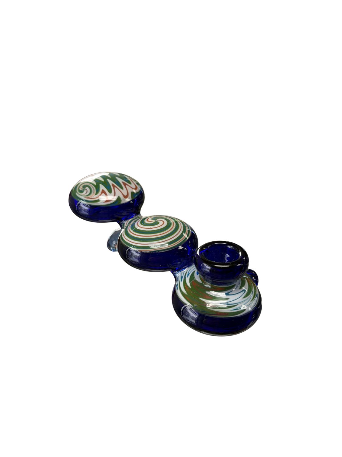 3 Circle Swirl Designed Hand Pipe