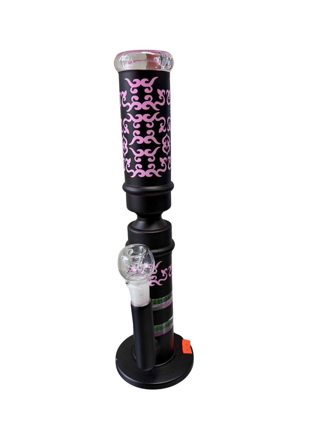 Black w/ Pink Pattern Waterpipe