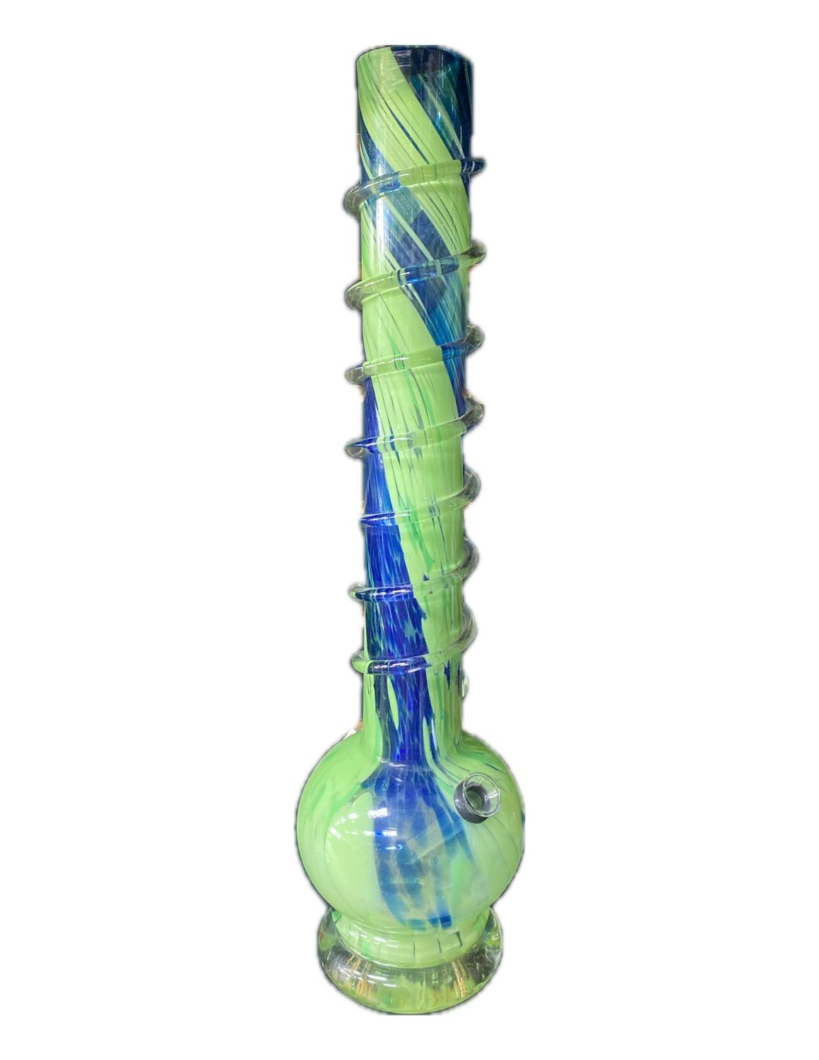 Slick Swirl Designed Waterpipe, Colour: Green &amp; Blue