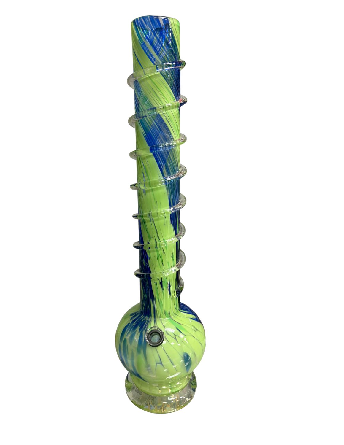 Slick Swirl Designed Waterpipe, Colour: Green &amp; Blue