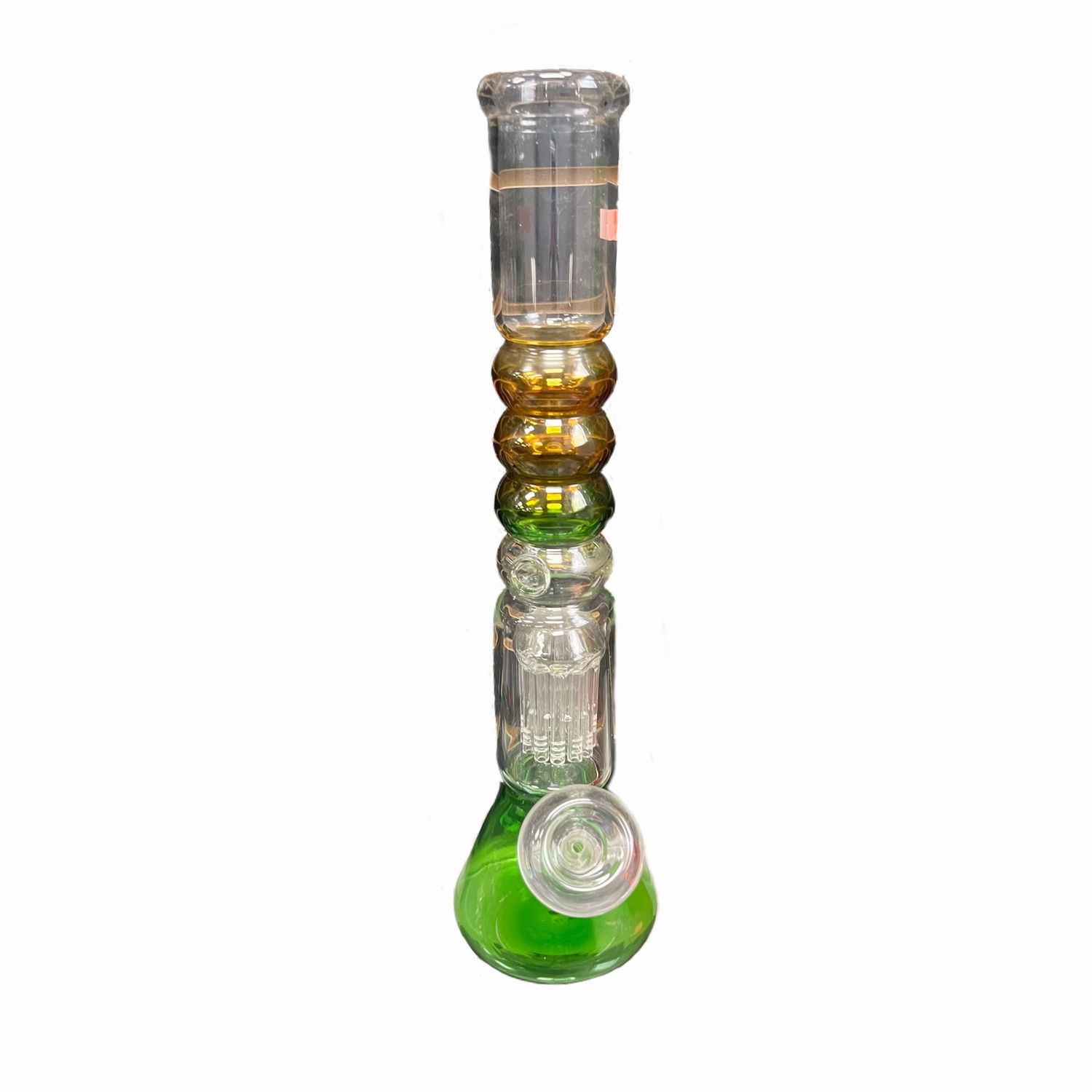 Green &amp; Yellow Tinted Bubble Bong