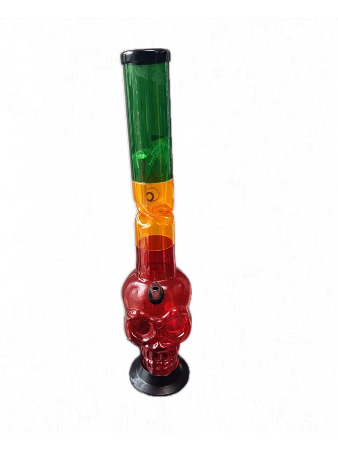 Plastic Rasta Colored Skull Waterpipe
