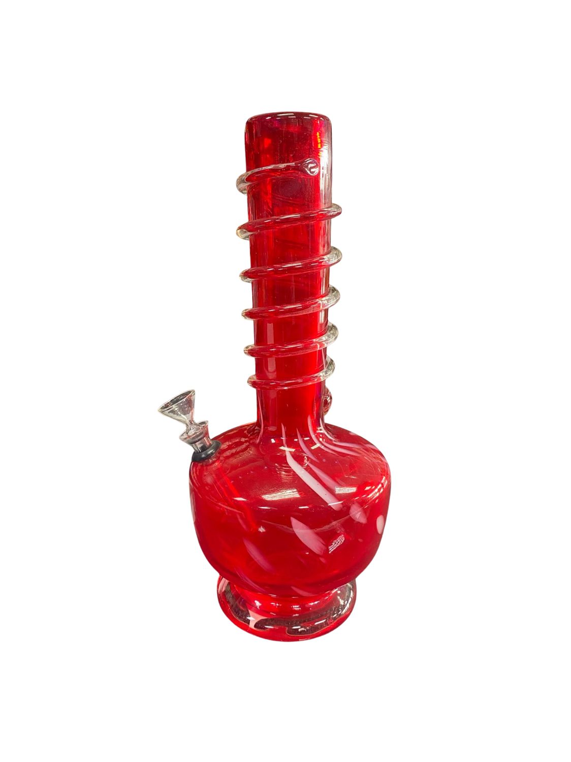 Silky Short Swirl Red Waterpipe