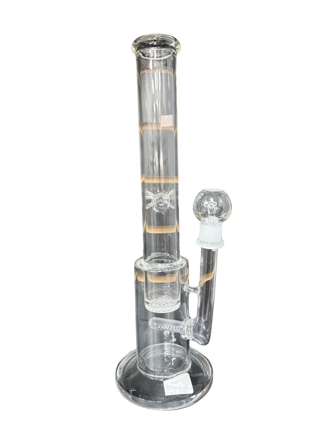 Straight Honeycomb Perc Clear Waterpipe