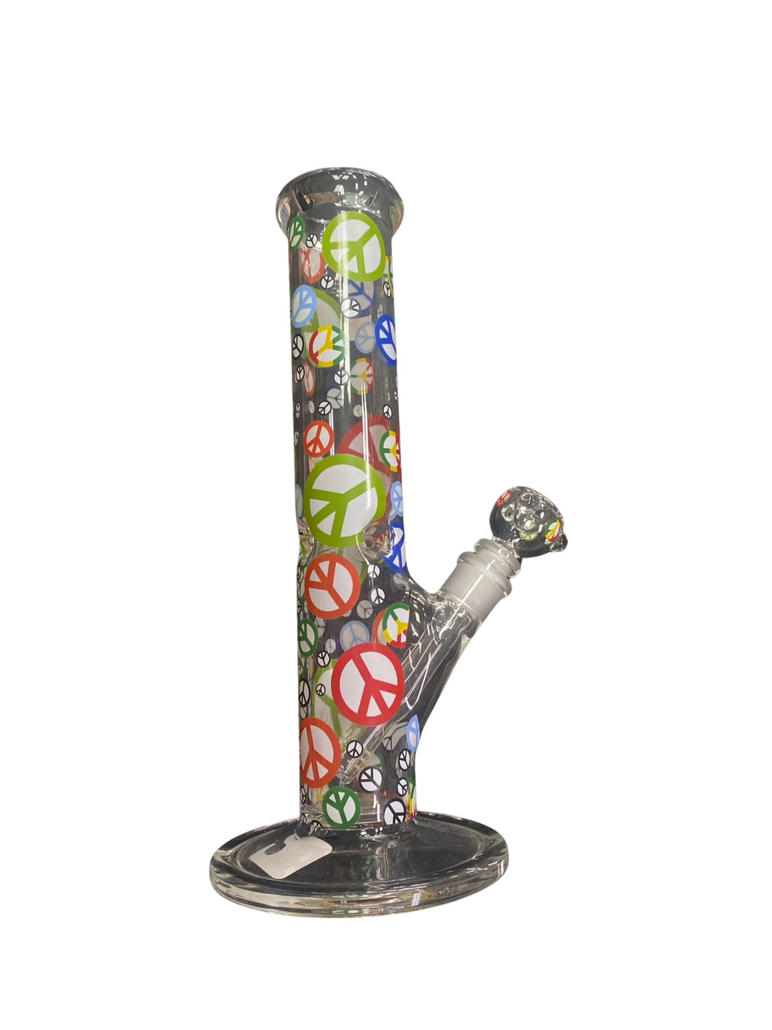 Peace Sign Decal Straight Waterpipe