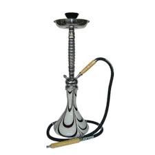 Deezer Gray &amp; White Swirl Hookah Pipe