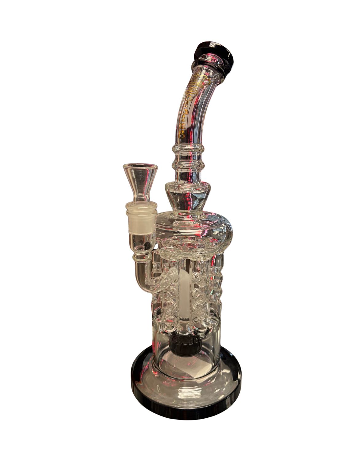 12" Shining Glass Unique Cut Waterpipe