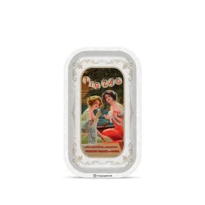 Zig Zag Small Vintage Lantern Metal Rolling Tray