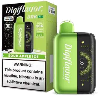 Geek Bar Digi Flavor Disposable Vape, Flavor: Sour Apple Ice